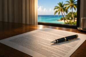 signing a contract