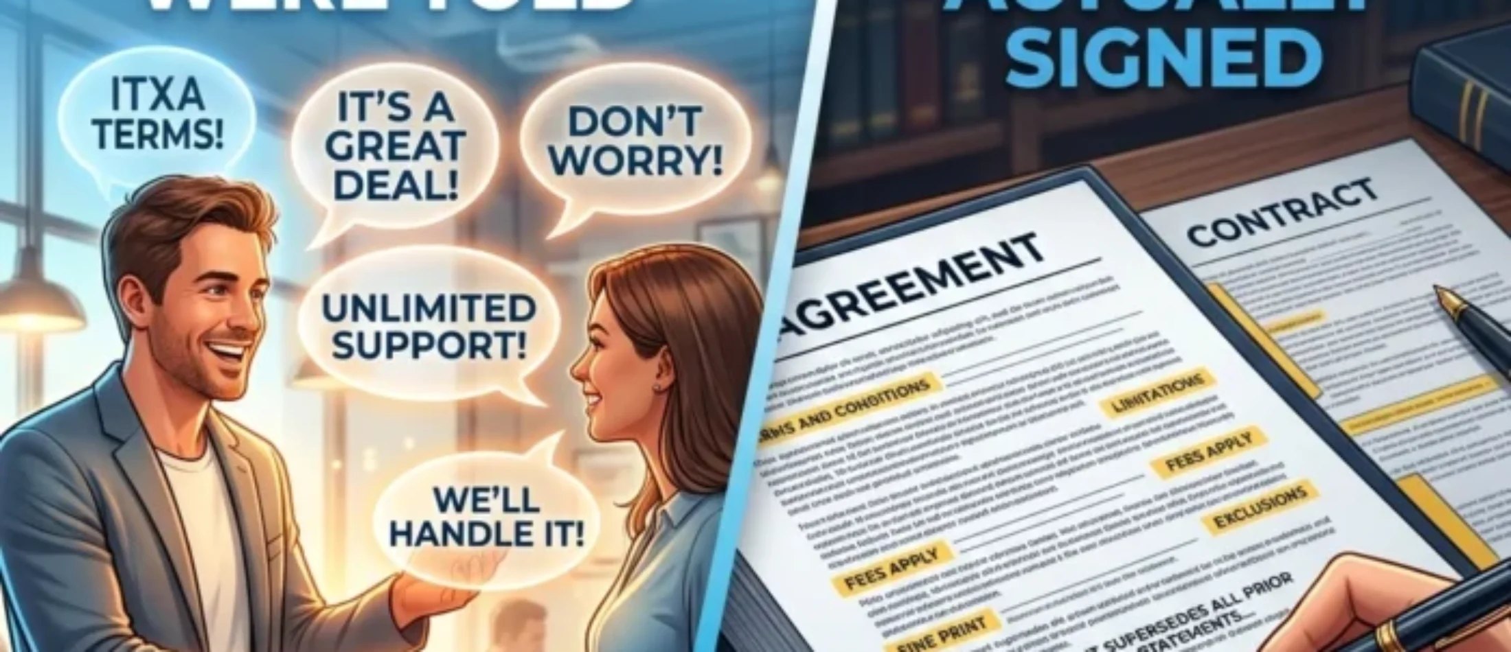 comparing timeshare sales promises versus reality.